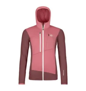 Donna Ortovox FLEECE GRID HOODY W (rosa montagna) in pile
