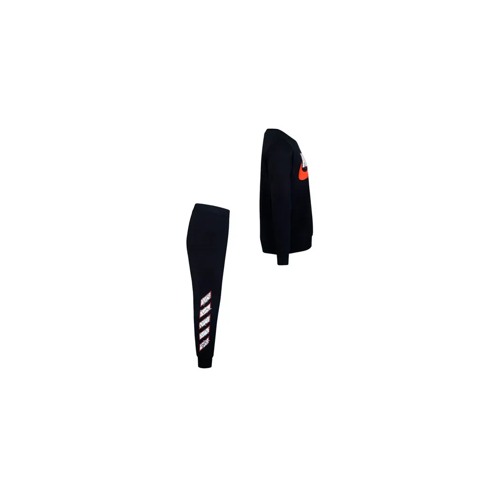 NIKE - NSW LBR CREW PANT SET - BLACK - BAMBINO - 66K514 - 023