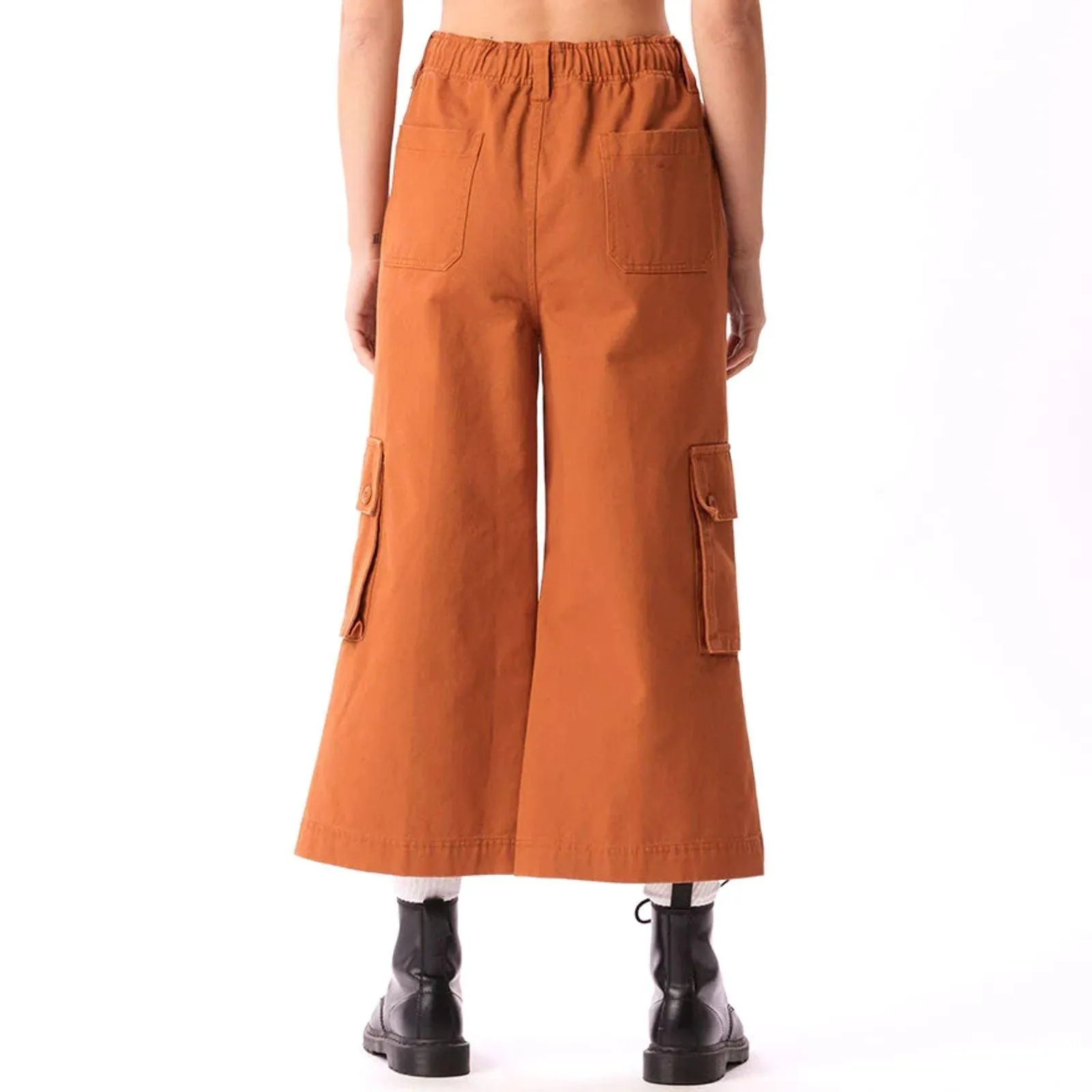 Pantaloni Donna Obey - Hazel Cropped Wide Pant - Marrone