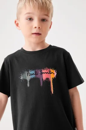 Paul Smith Junior Boys Short Sleeve Iconic Print 100% Cotton T-Shirt    