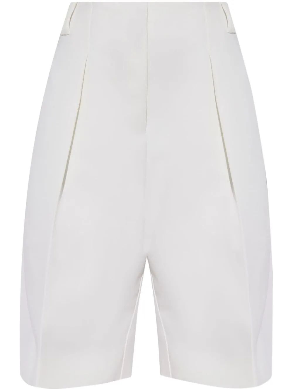 Shorts a vita alta in bianco - donna
