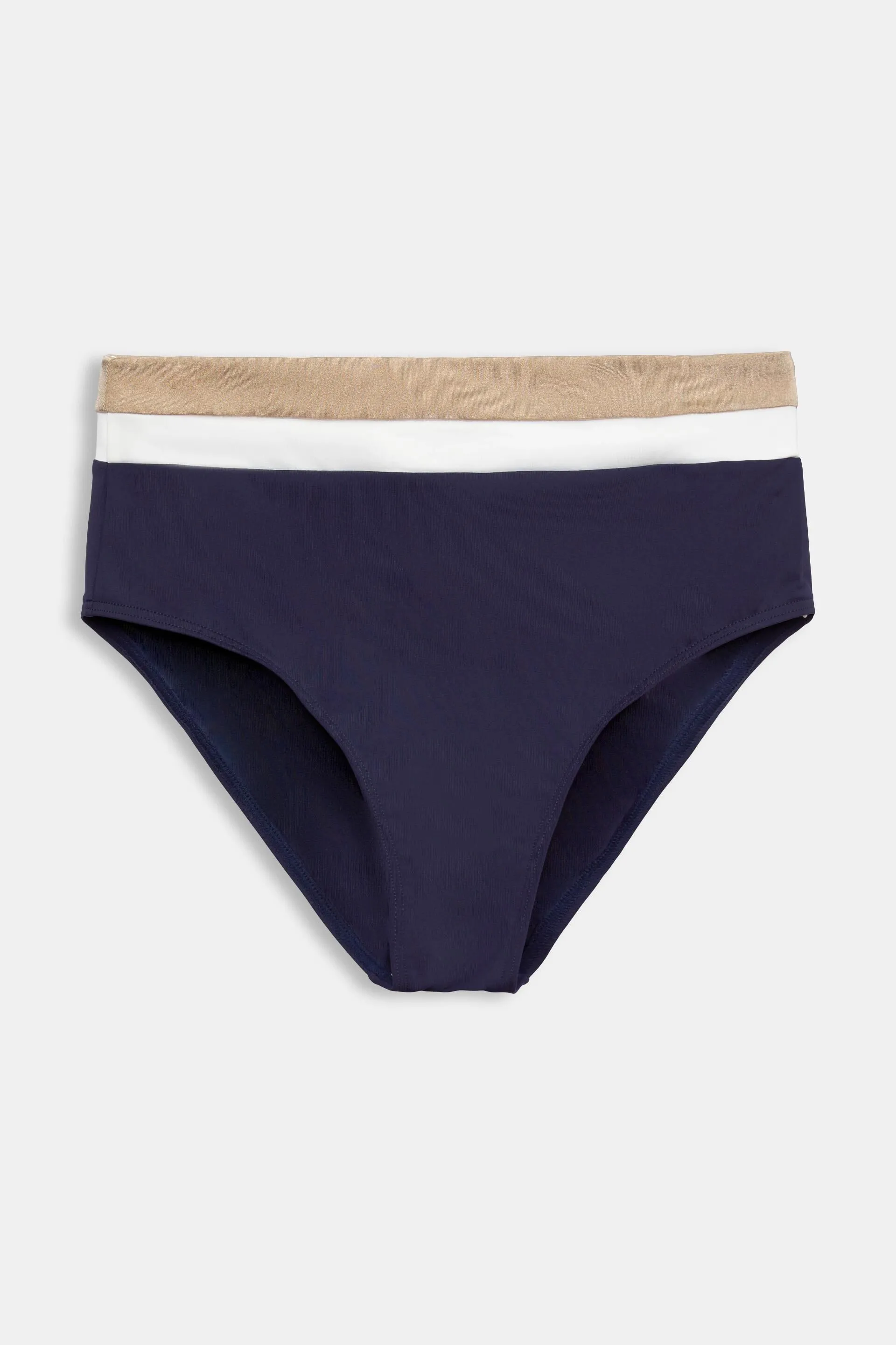 Slip da bikini tricolore a vita alta