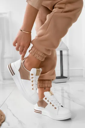 Sneakers bianche con inserti traforati
