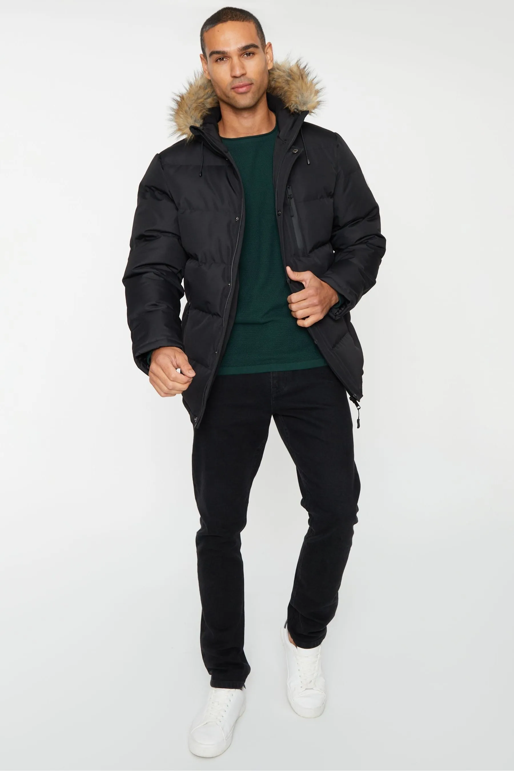 Threadbare - Giacca parka imbottito Con cappuccio impermeabile