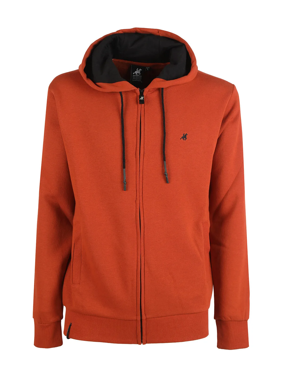 U.S. Grand Polo Sweat-shirt épais pour hommes avec capuche et zip